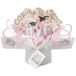 Hats Off to You Pop-Up Graduation Card for Her, Hats Off to You Pop-Up Graduation Card for Her, , large