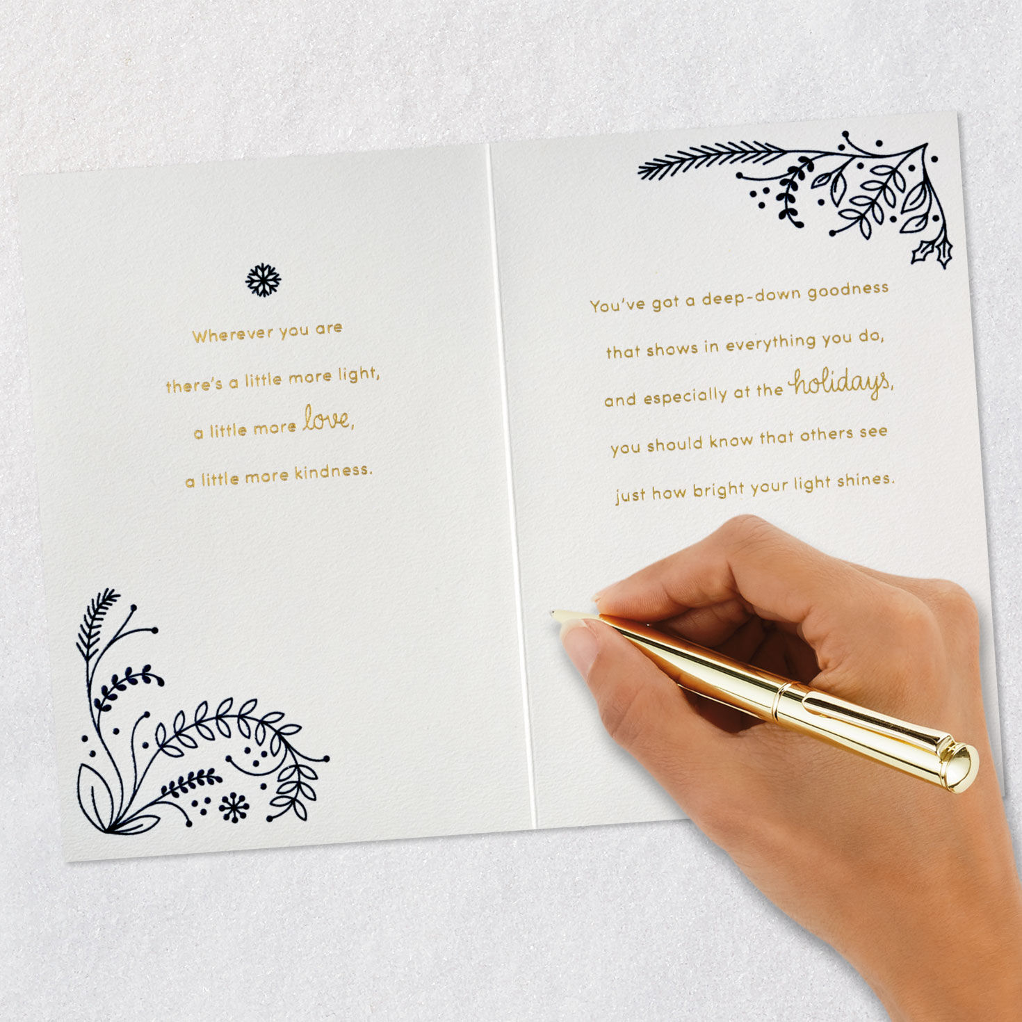 You're a Blessing Flower Doodles Holiday Card signing card image number 7