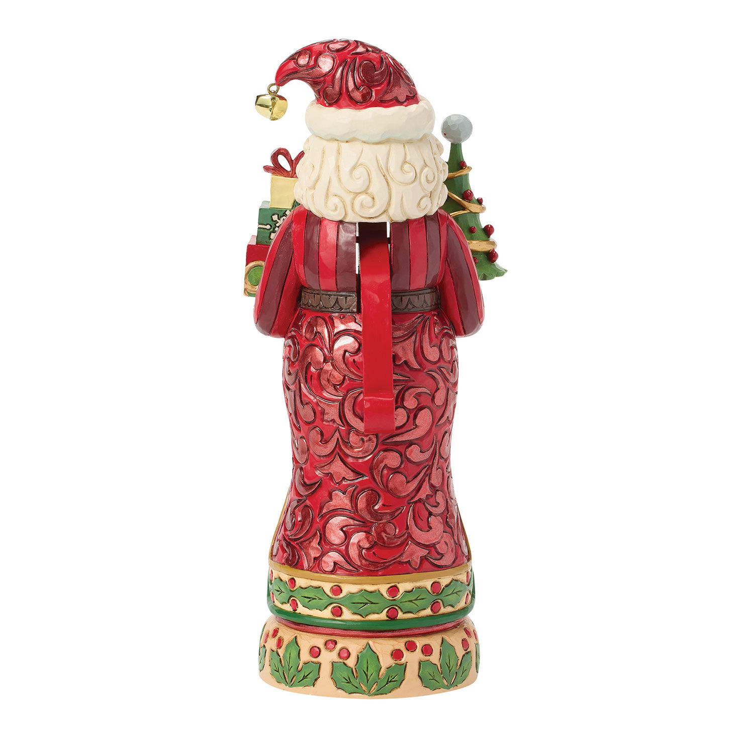 Santa Nutcracker With Tree, Presents Jim Shore Statue Back image number 3