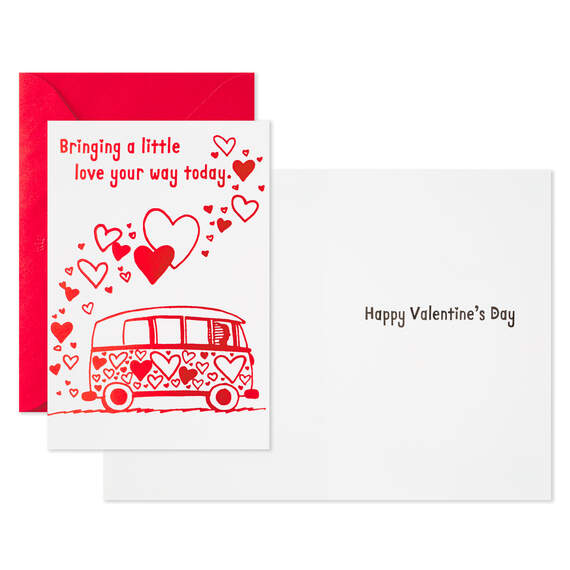 Retro Van With Hearts Valentine's Day Cards, Pack of 6, , large image number 2