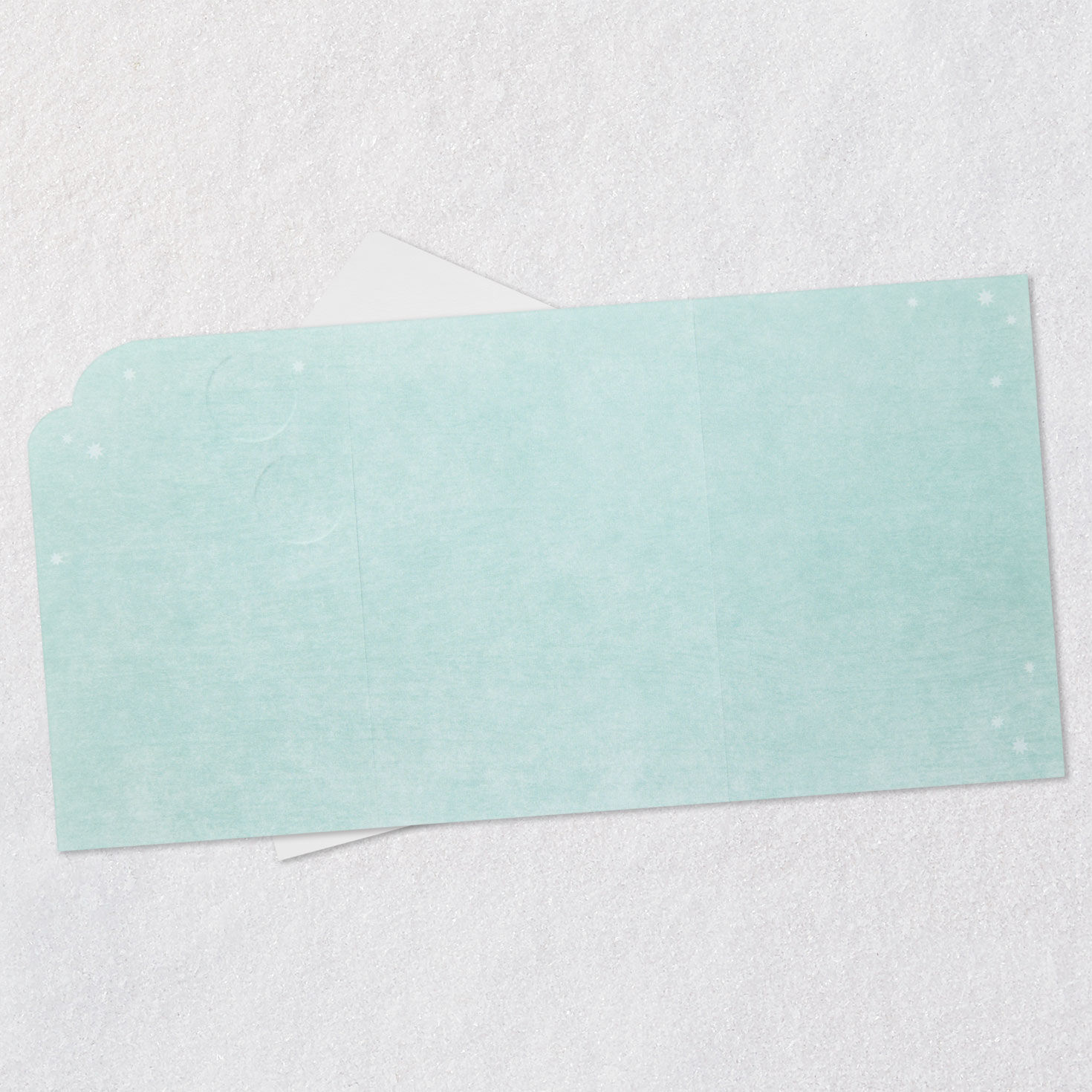 Ornaments and Stars Romantic Christmas Card Open card with envelope image number 4