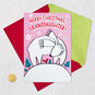 Polar Bear and Bird Granddaughter Christmas Card Card Front with Envelope and Gold Seal image number 5