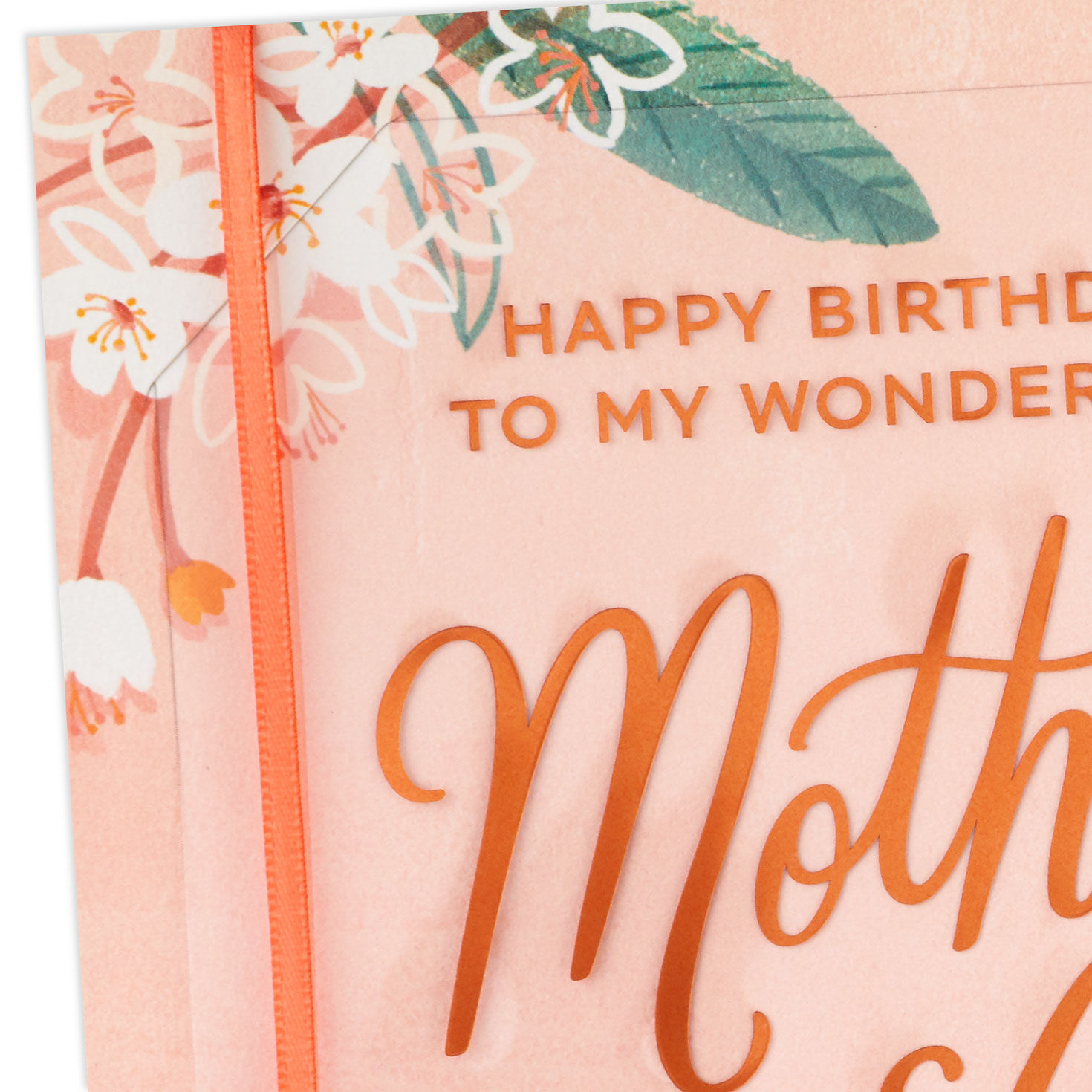 Flowers on Pink Birthday Card for Mother-in-Law Card Front Detail image number 5