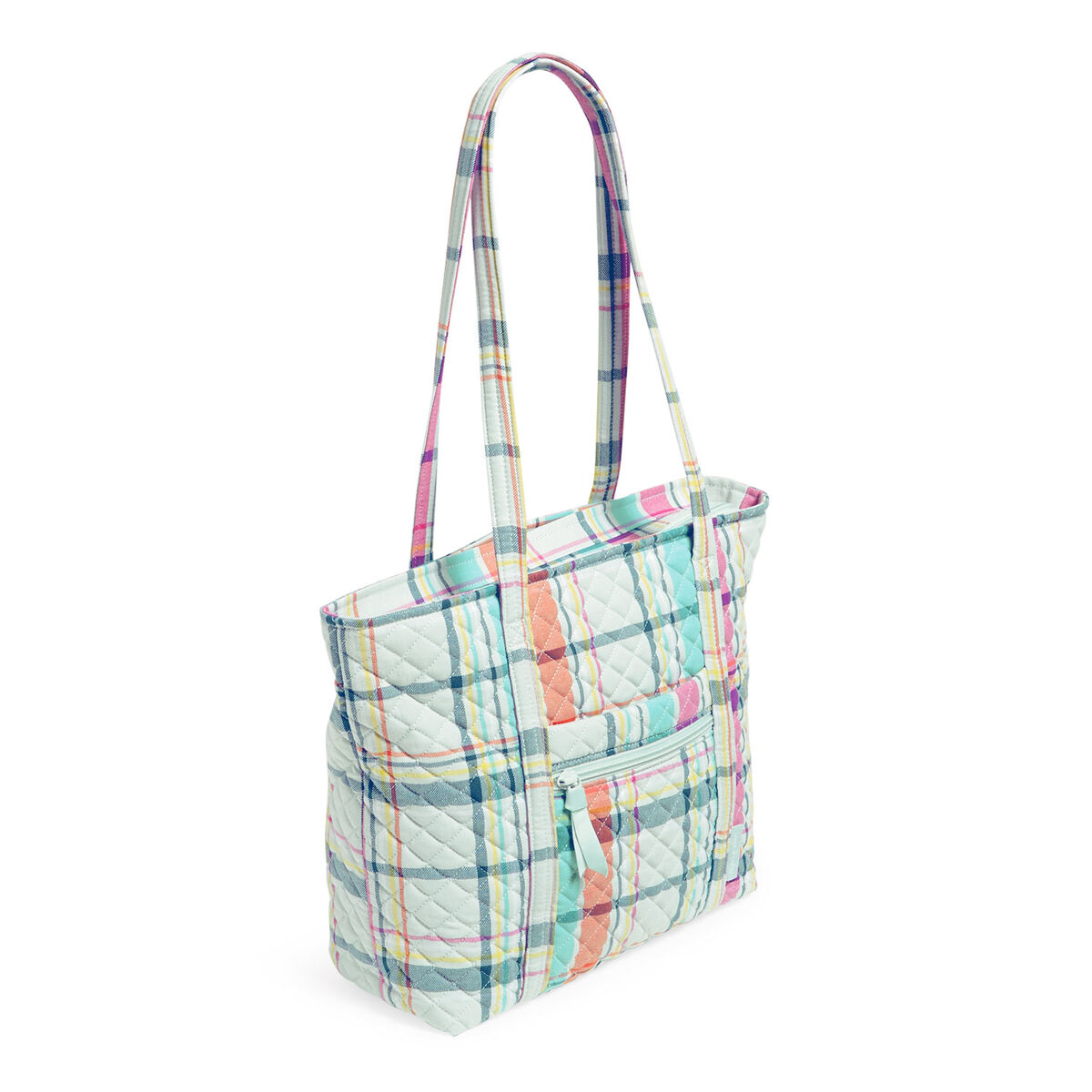Vera Bradley Small Vera Tote Bag in Pastel Plaid Handbags & Purses