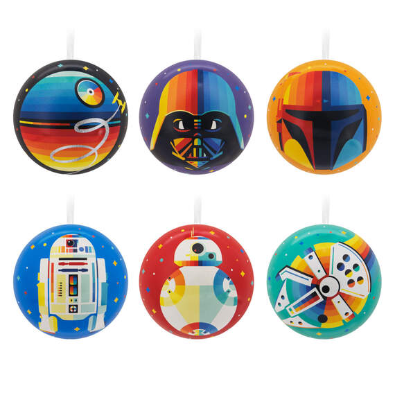 Star Wars™ Tin Ball Hallmark Ornaments, Set of 12