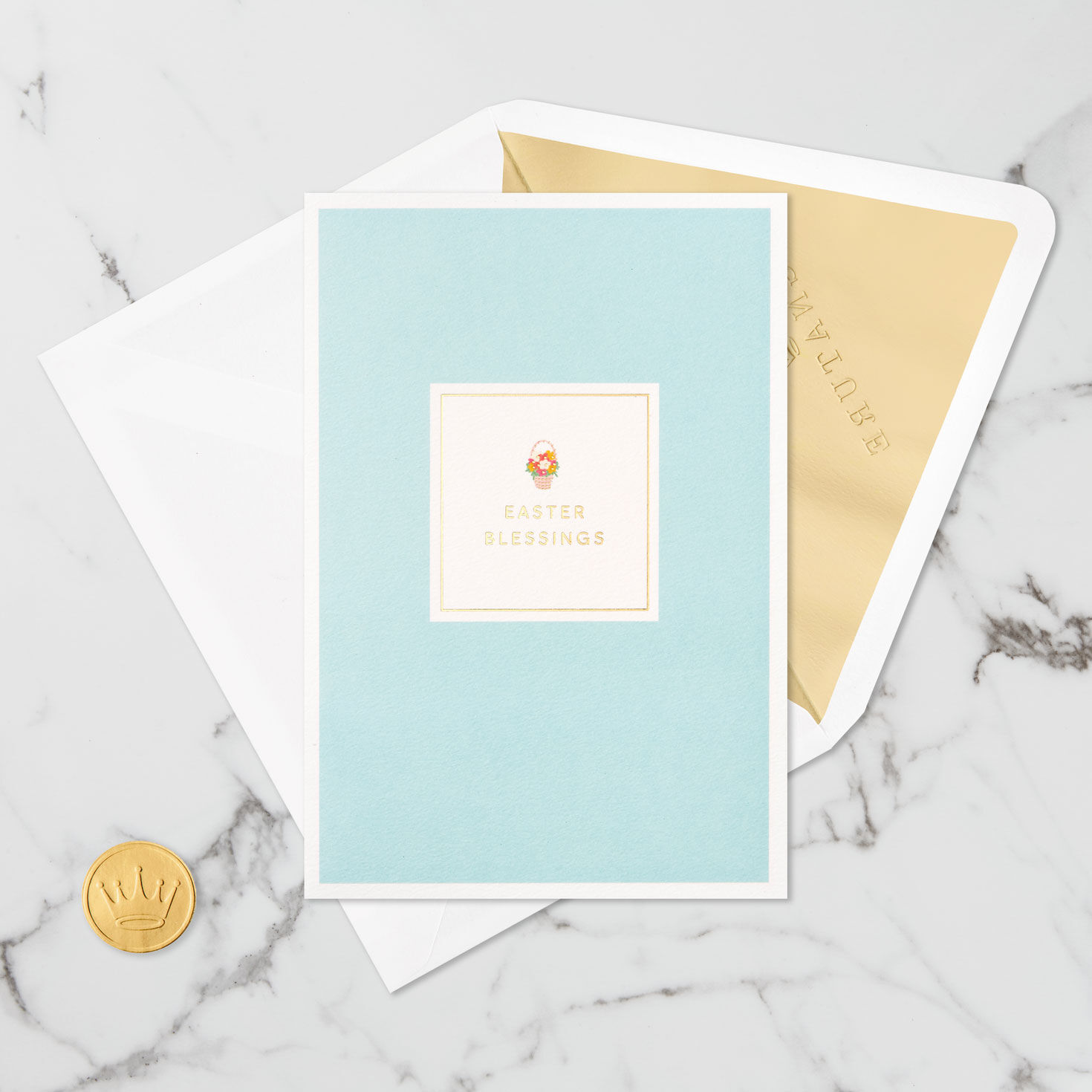 Chapel and Spring Flowers Pop-Up Easter Card Card Front with Envelope and Gold Seal image number 6