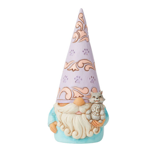 Jim Shore Gnome With Cat Figurine, 5", 
