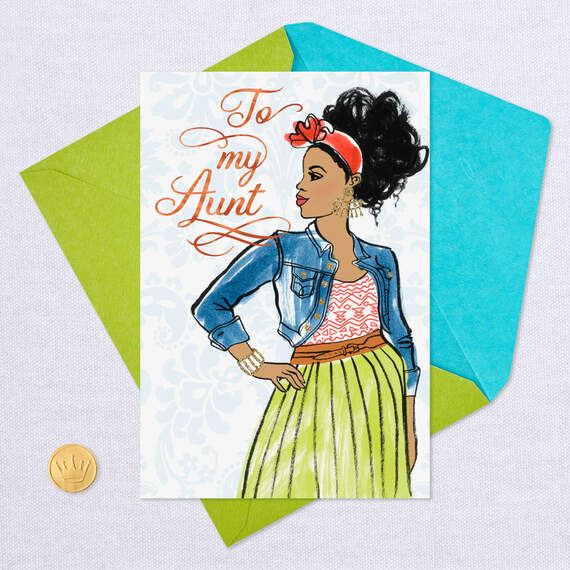 You're an Auntie With Class Birthday Card, , large image number 5
