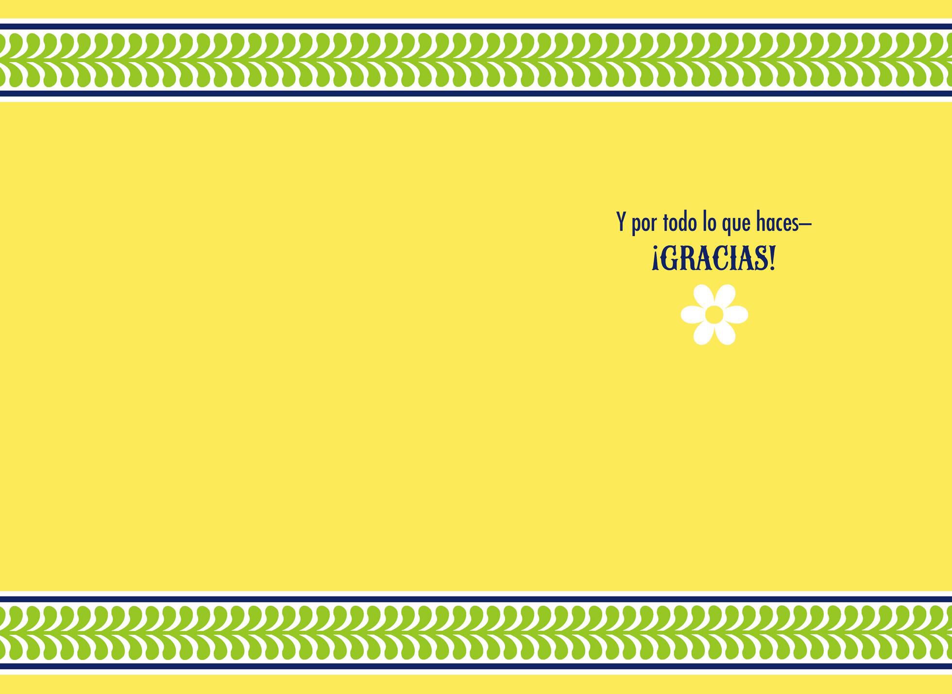 Happy Daisies Spanish-Language Thank You Card