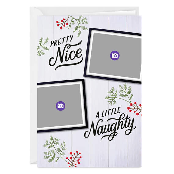 Personalized Naughty and Nice Christmas Photo Card, , large image number 3
