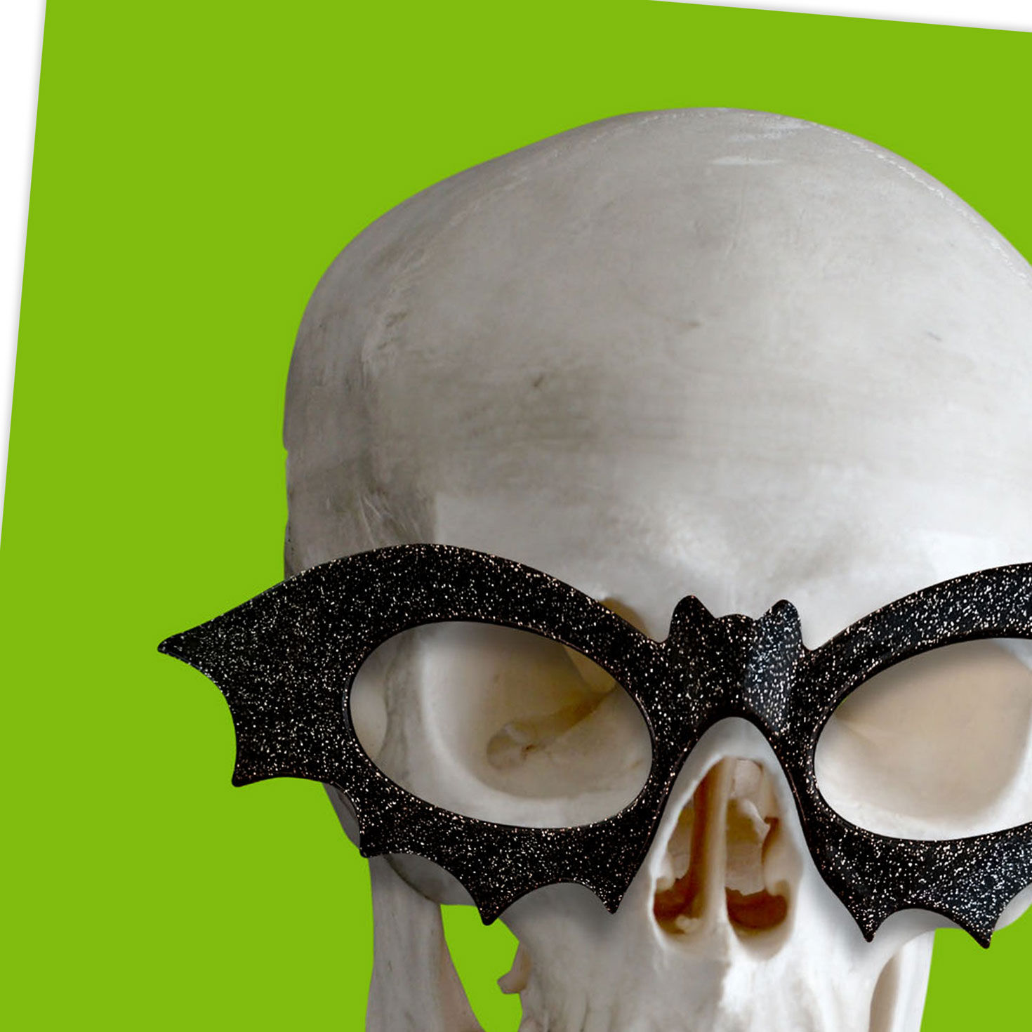 Dead Serious Skeleton Funny Halloween Card Card Front Detail image number 4