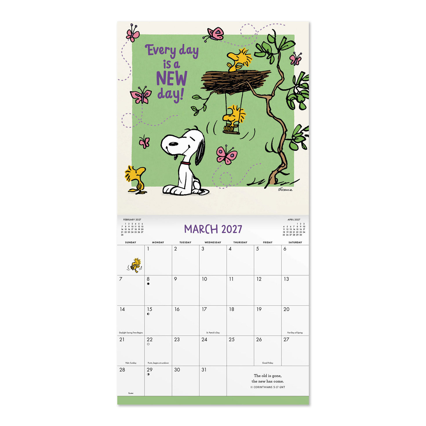 Peanuts Inspiration 2027 12-Month Wall Calendar inside spread image number 3