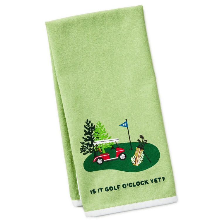 Golf O'Clock Tea Towel, 18x26