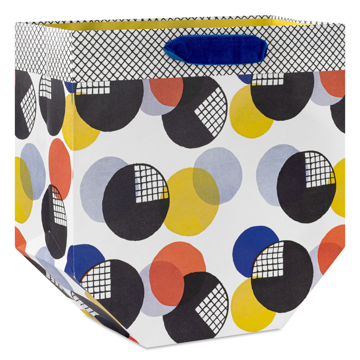 10.3" Vintage Patterned Circles Large Gift Bag
