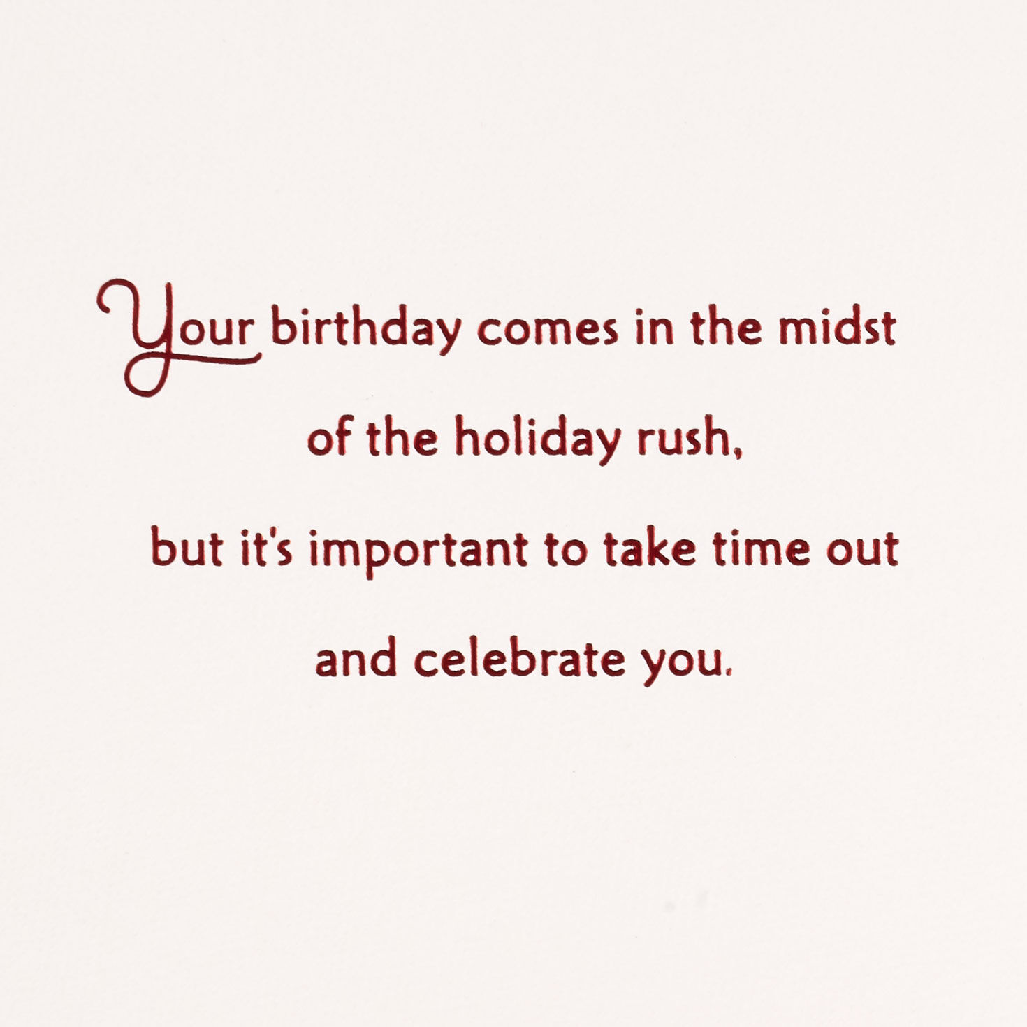 Celebrating You Holiday Birthday Card for only USD 3.99 | Hallmark