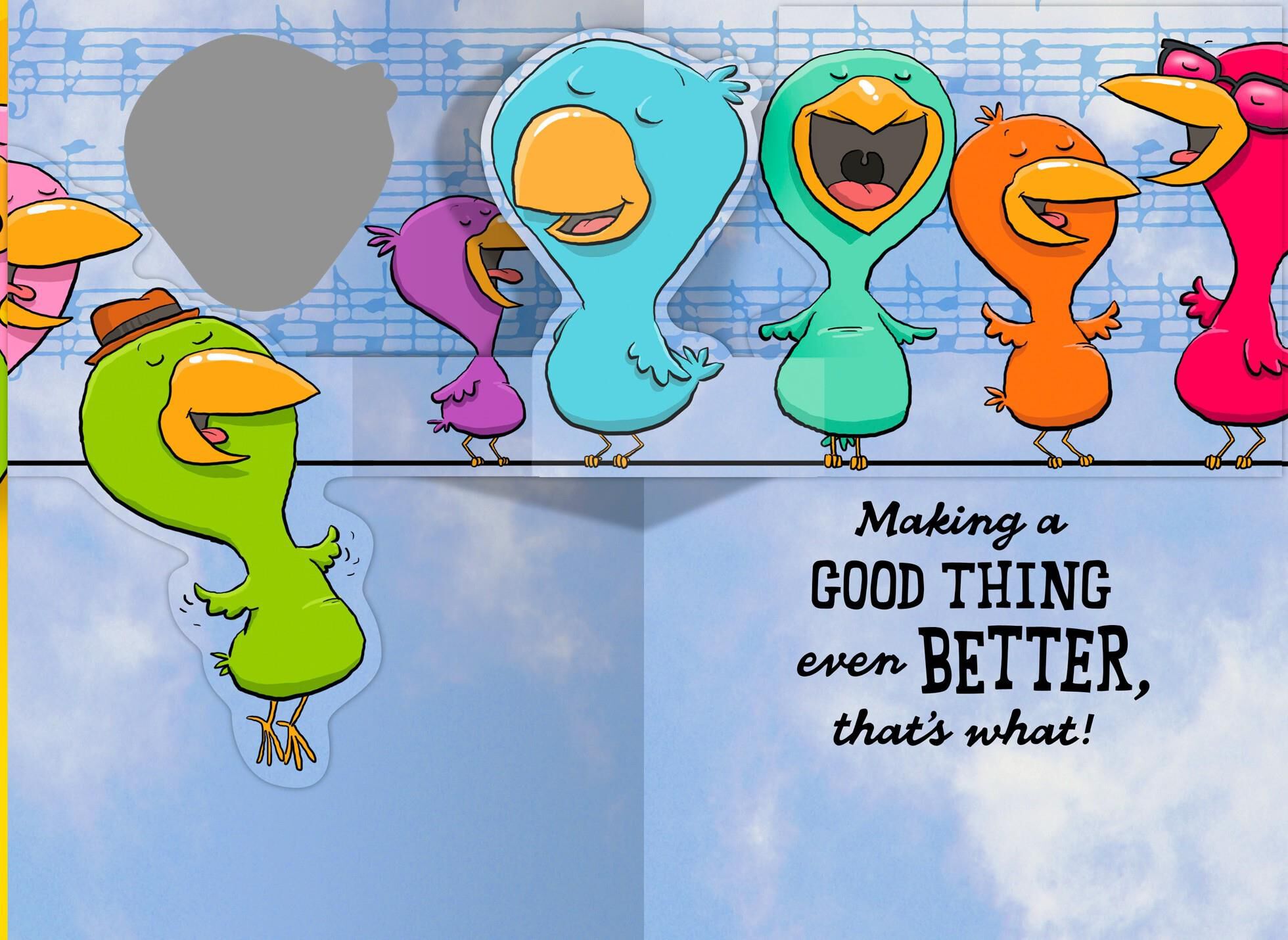 Singing Birds Awesome Guy Just Because Card