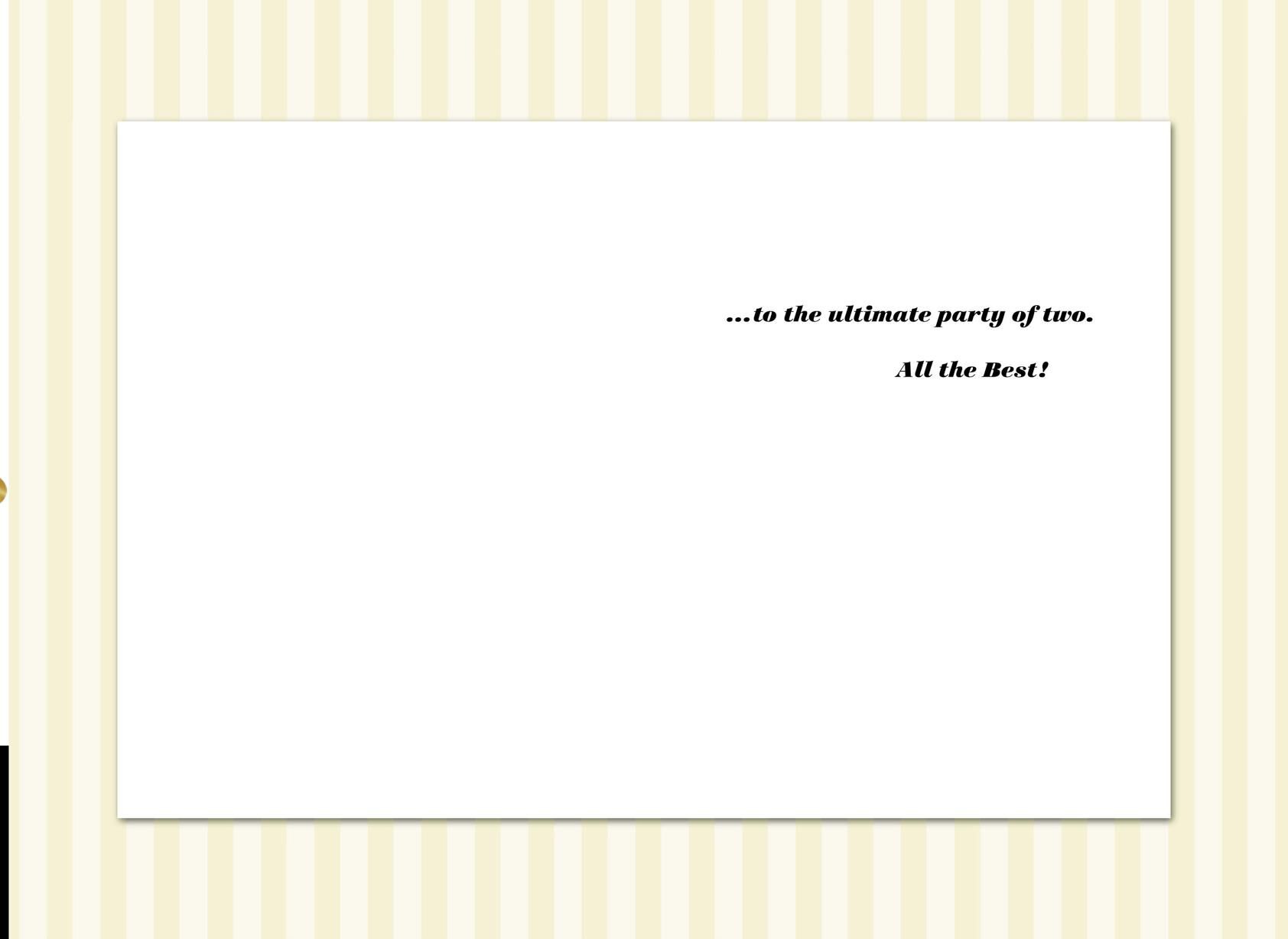 Party of Two Wedding Card