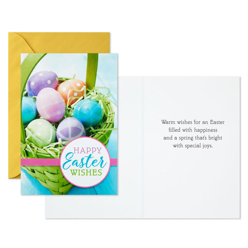 Basketful of Colorful Eggs Easter Cards, Pack of 6, 