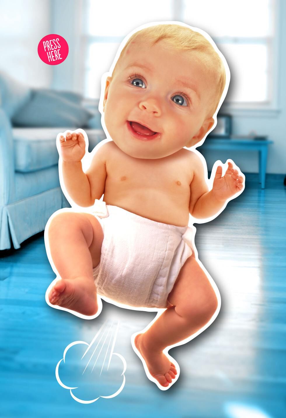 Farting Baby Musical Mother's Day Card