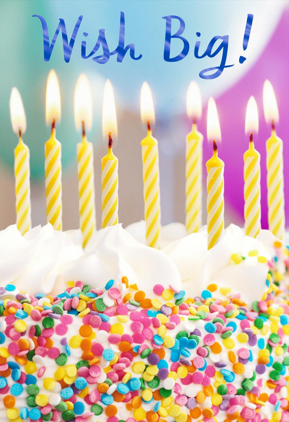 Confetti Cake Wish Big Birthday Card