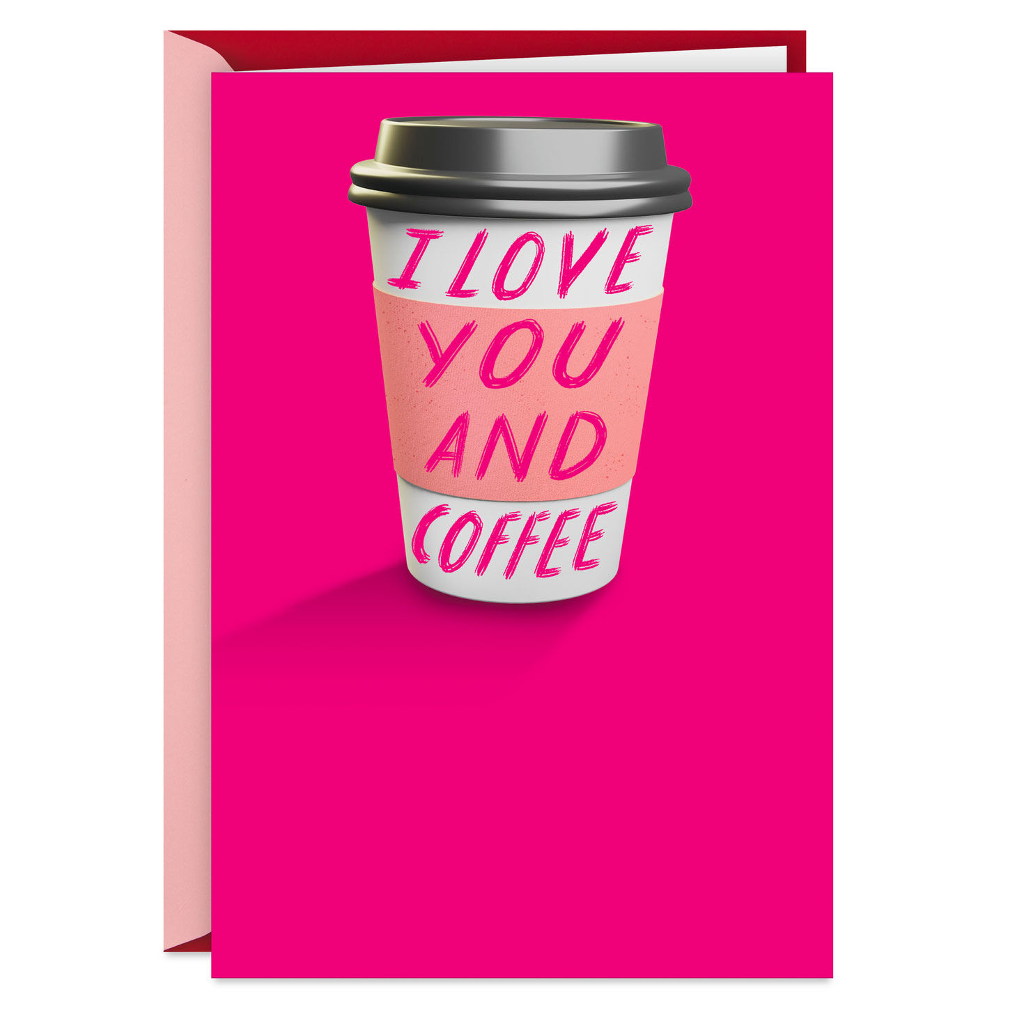 Love You...and Coffee Funny Valentine's Day Card