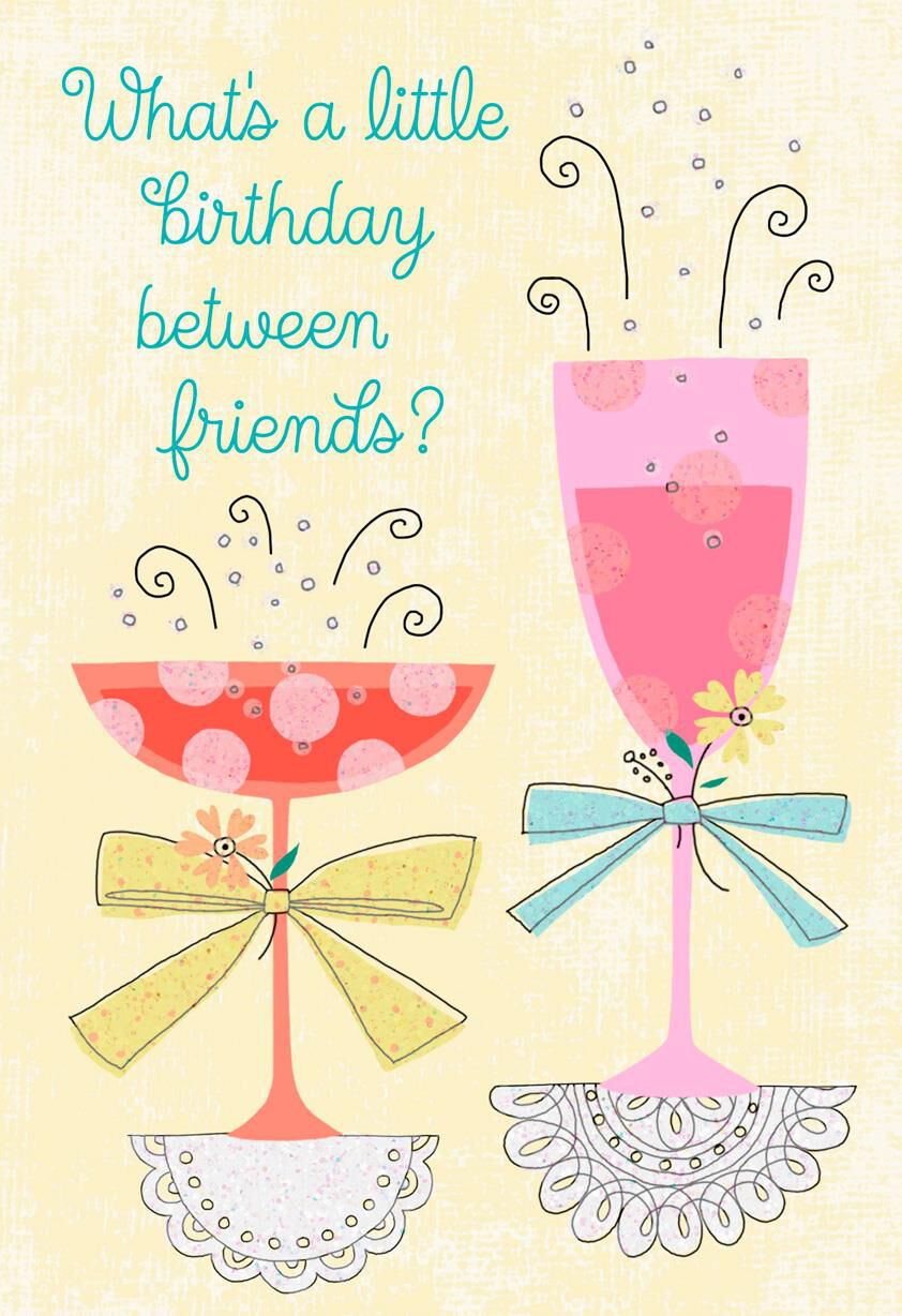 Cocktails to Celebrate Friend Birthday Card