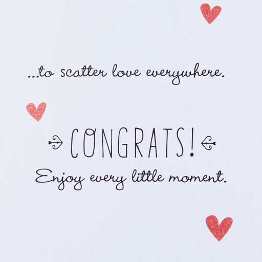Scatter Love New Baby Girl Card, 