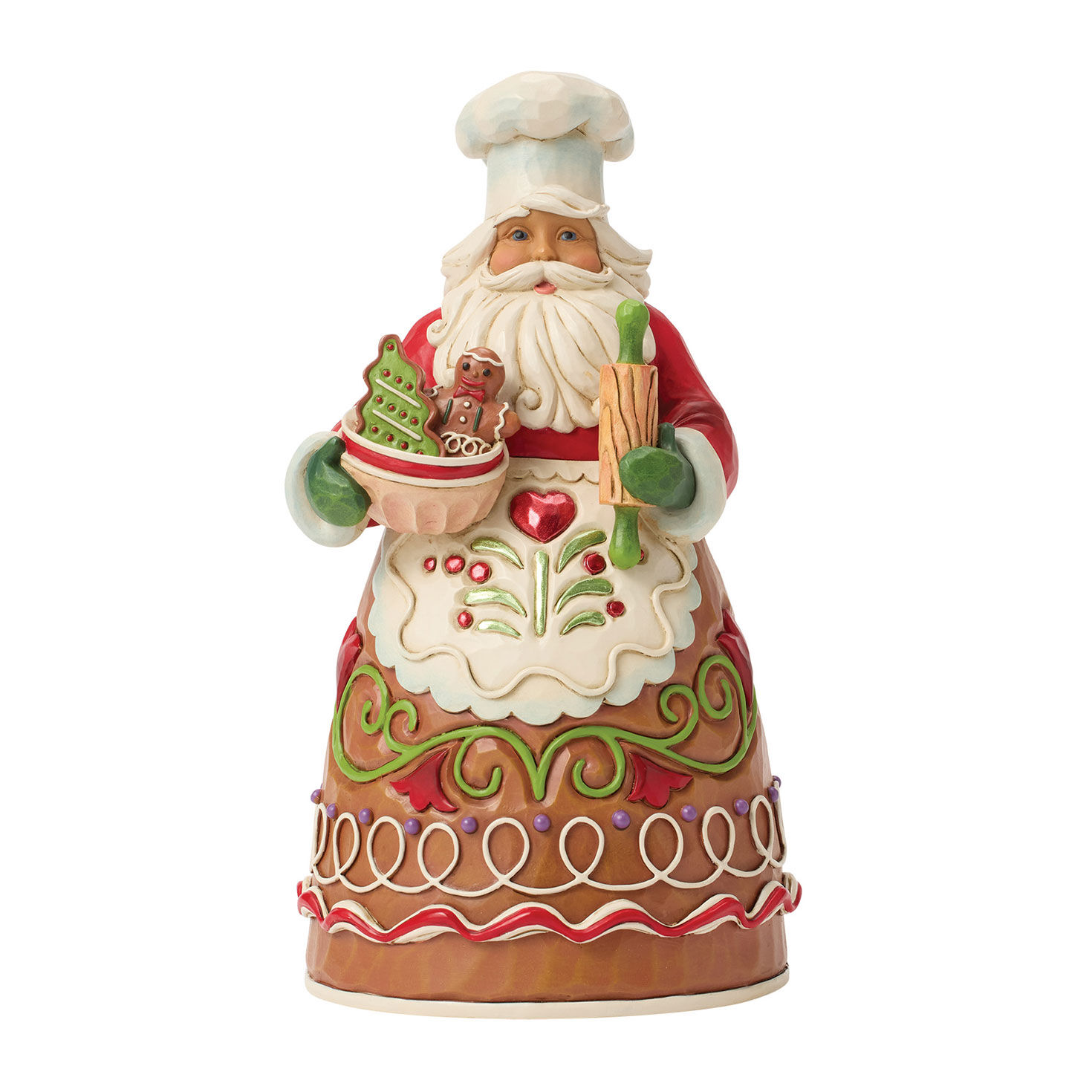 Jim Shore Heartwood Creek Baking Holiday Magic Santa Figurine, 8.25"