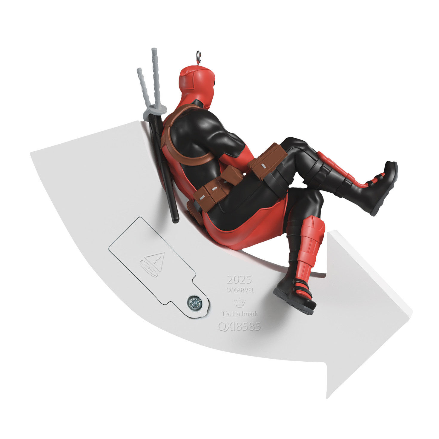 Deadpool on Sign Keepsake Ornament back image number 6
