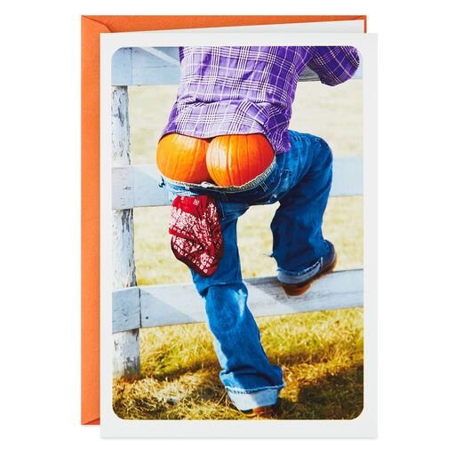 Pumpkin Butt Funny Halloween Card, 