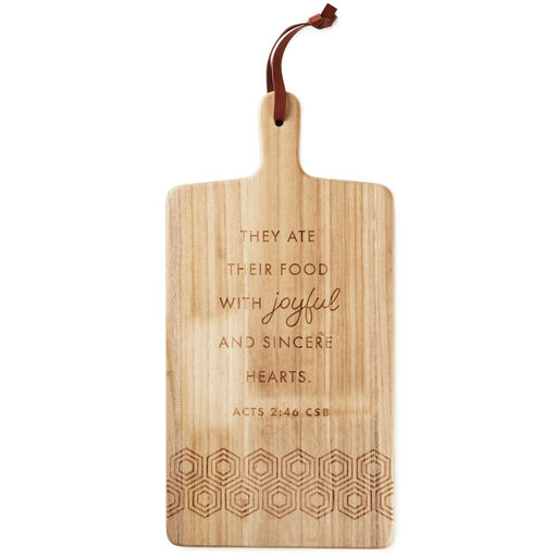 DaySpring Candace Cameron Bure Joyful Hearts Wood Serving Board, 