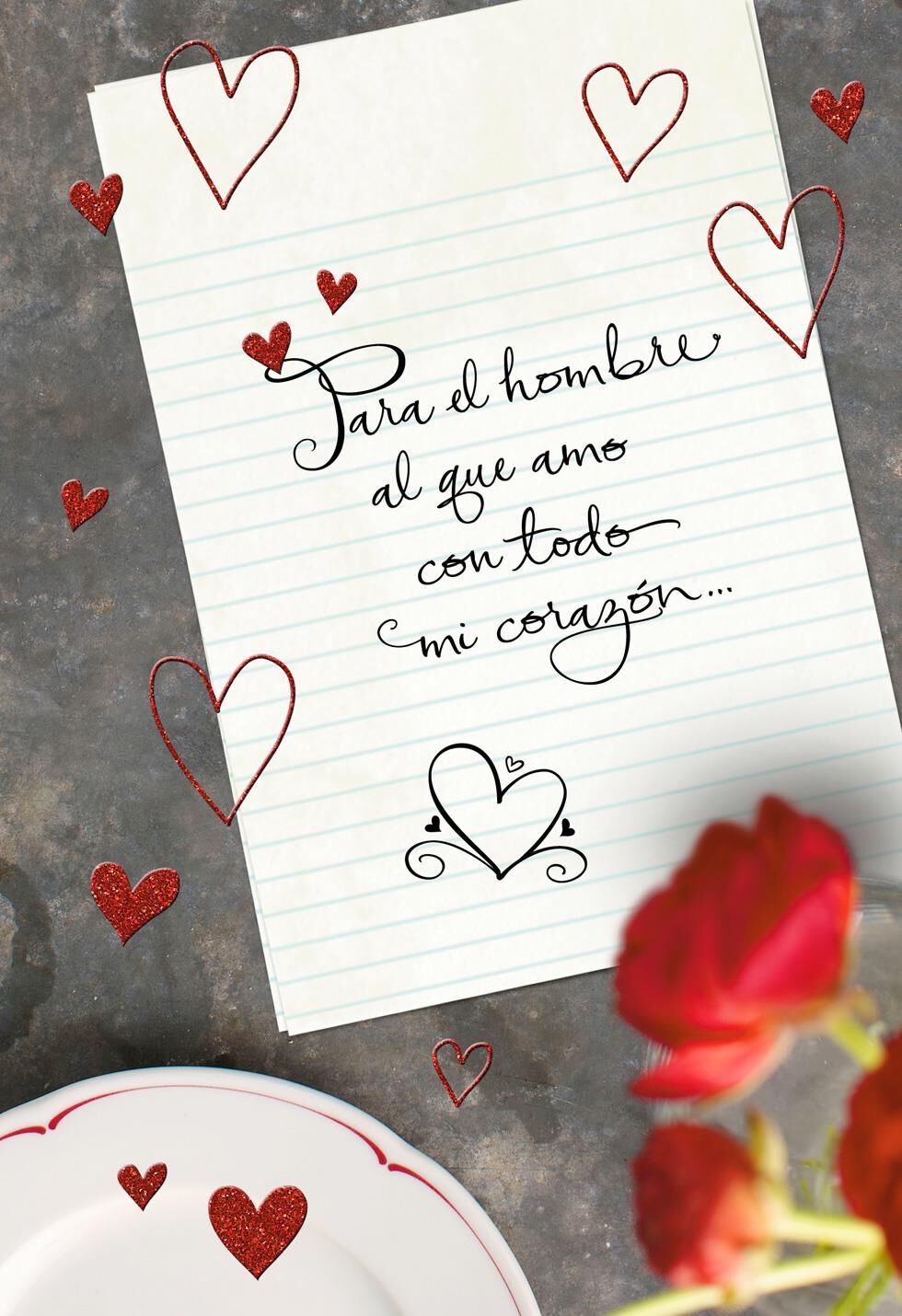 To the Man I Love Romantic Spanish-Language Valentine's Day Card