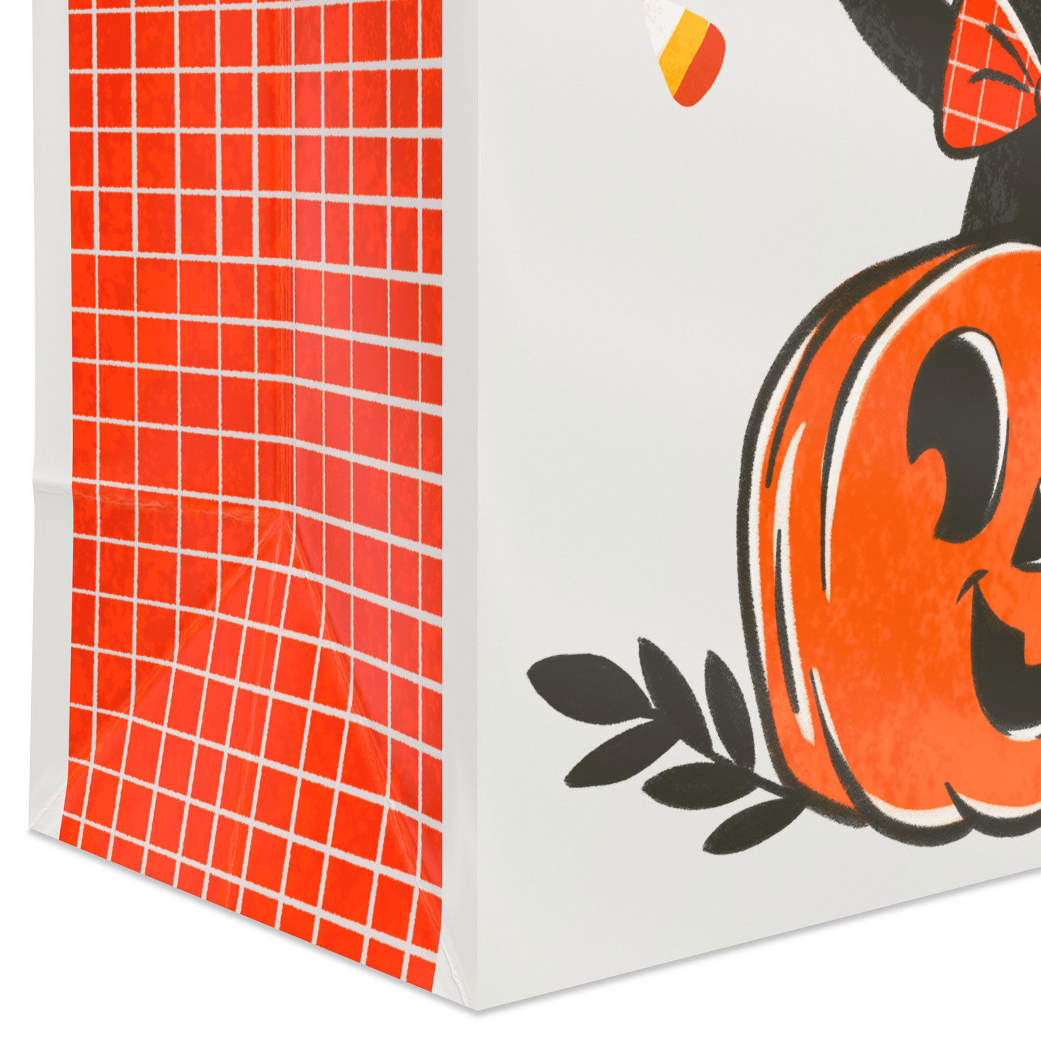 Storybook Cat in Pumpkin Small Halloween Gift Bag Base/Side Detail image number 5