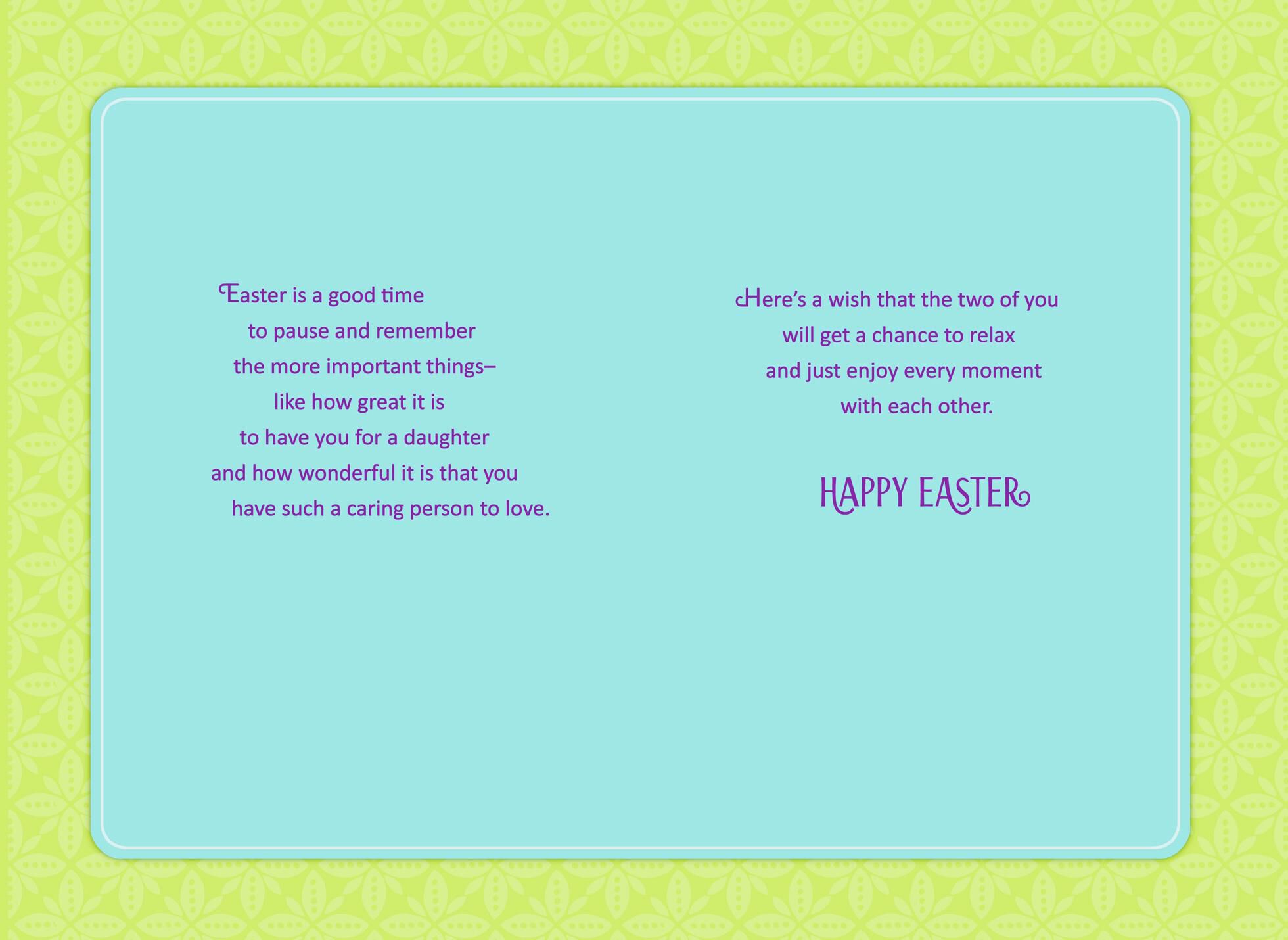 Welcome as Springtime Easter Card for Daughter and Son-in-Law