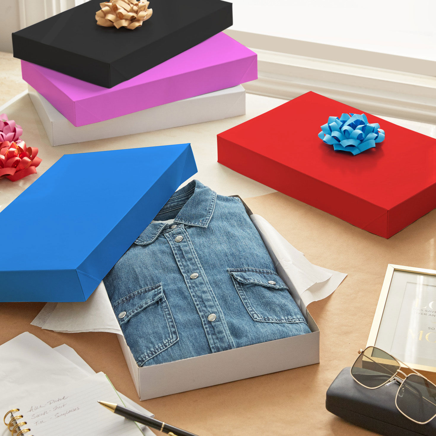 Solid Colors 8-Pack Medium Gift Boxes Assortment, , large image number 2