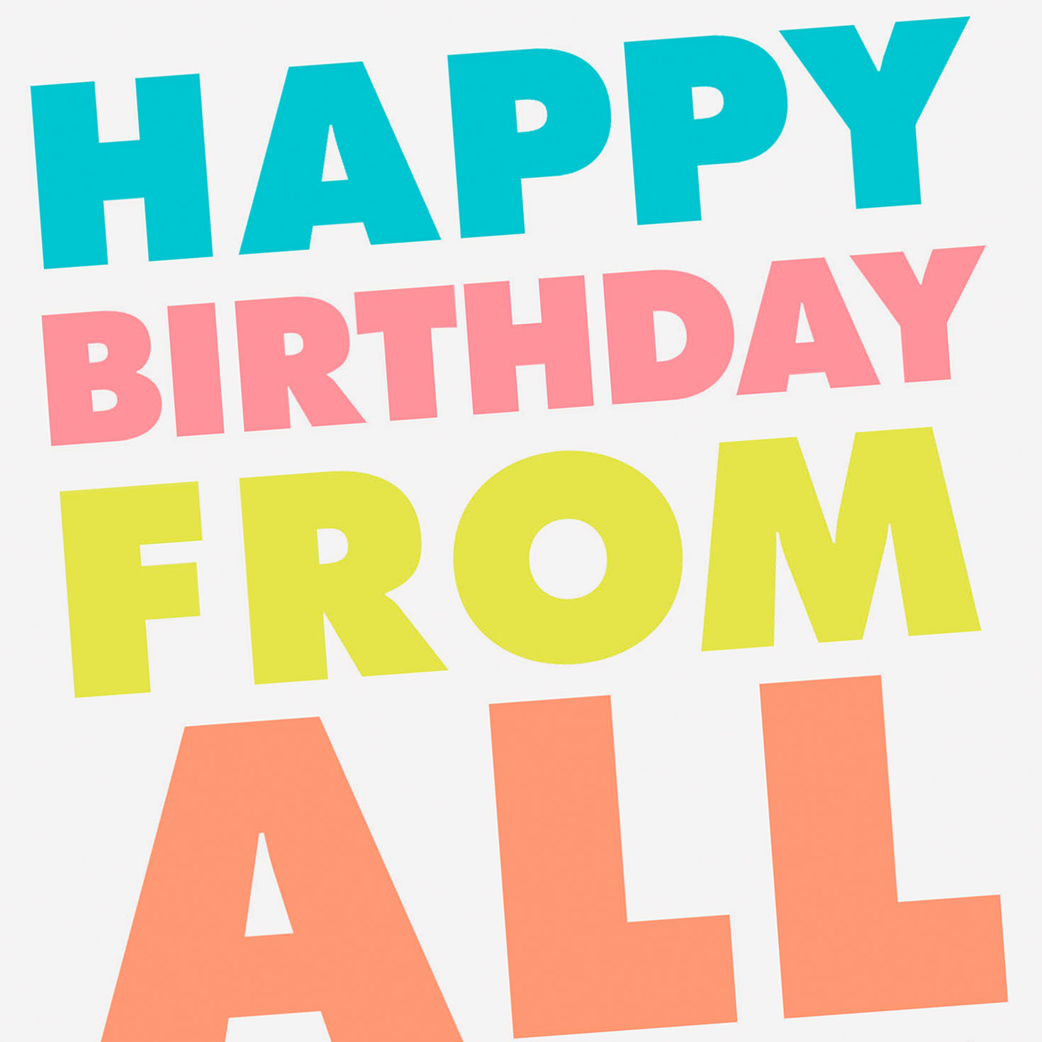 Colorful Lettering Funny Birthday Card From Us Card Front Detail image number 4