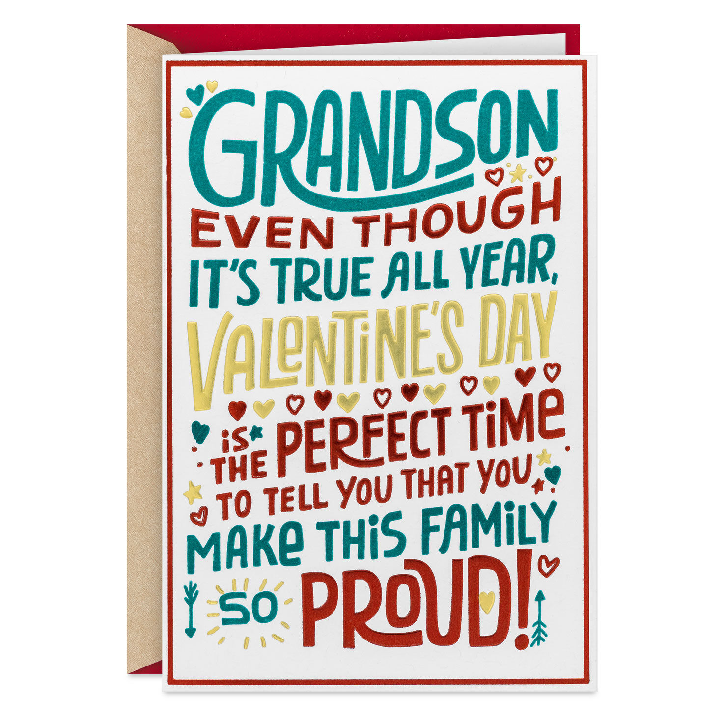 So Proud, So Incredibly Loved Valentine's Day Card for Grandson for only USD 5.99 | Hallmark