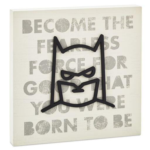 DC Comics™ Batman™ Fearless Force Wood Quote Sign, 10.5x10.5, 