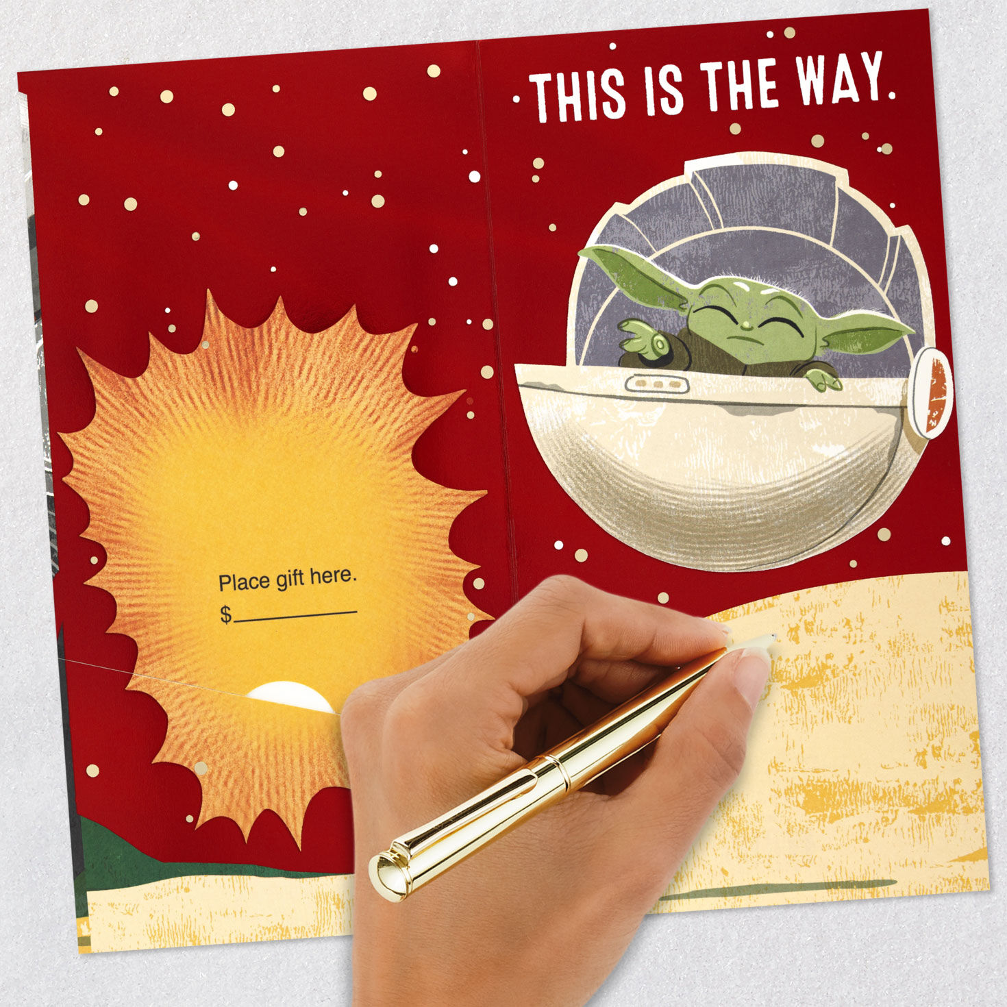 Star Wars: The Mandalorian™ and Grogu™ This Is the Way Money Holder Christmas Card for only USD 4.59 | Hallmark