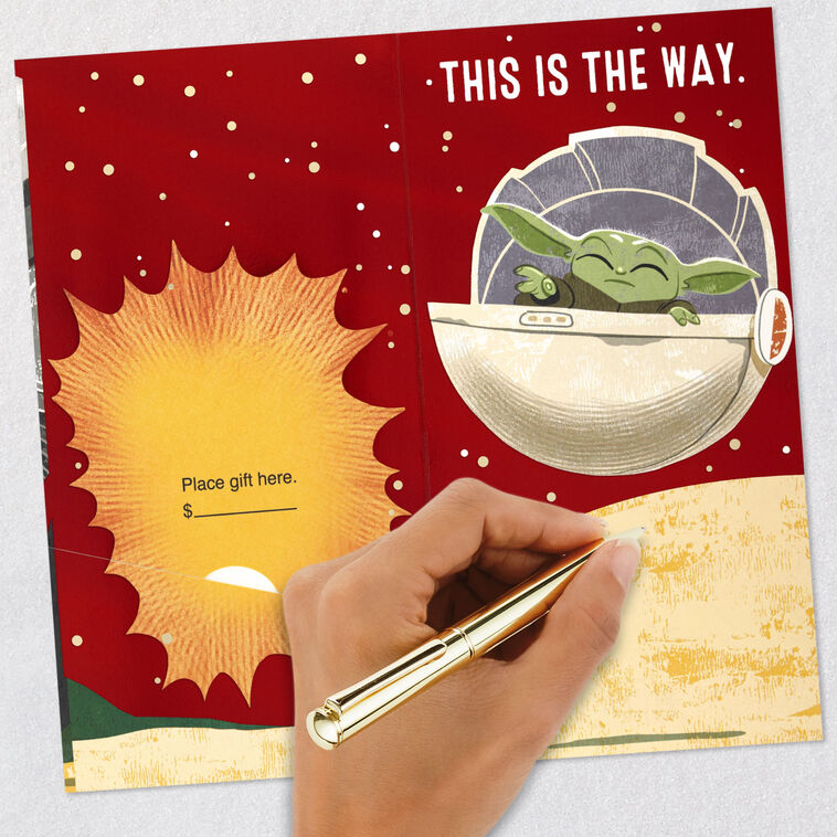 Star Wars: The Mandalorian and Grogu Christmas Card signing card image number 7
