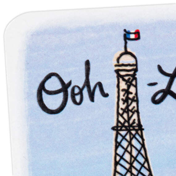 3.25" Mini Ooh-La-La Eiffel Tower and Heart Blank Love Card, , large image number 4