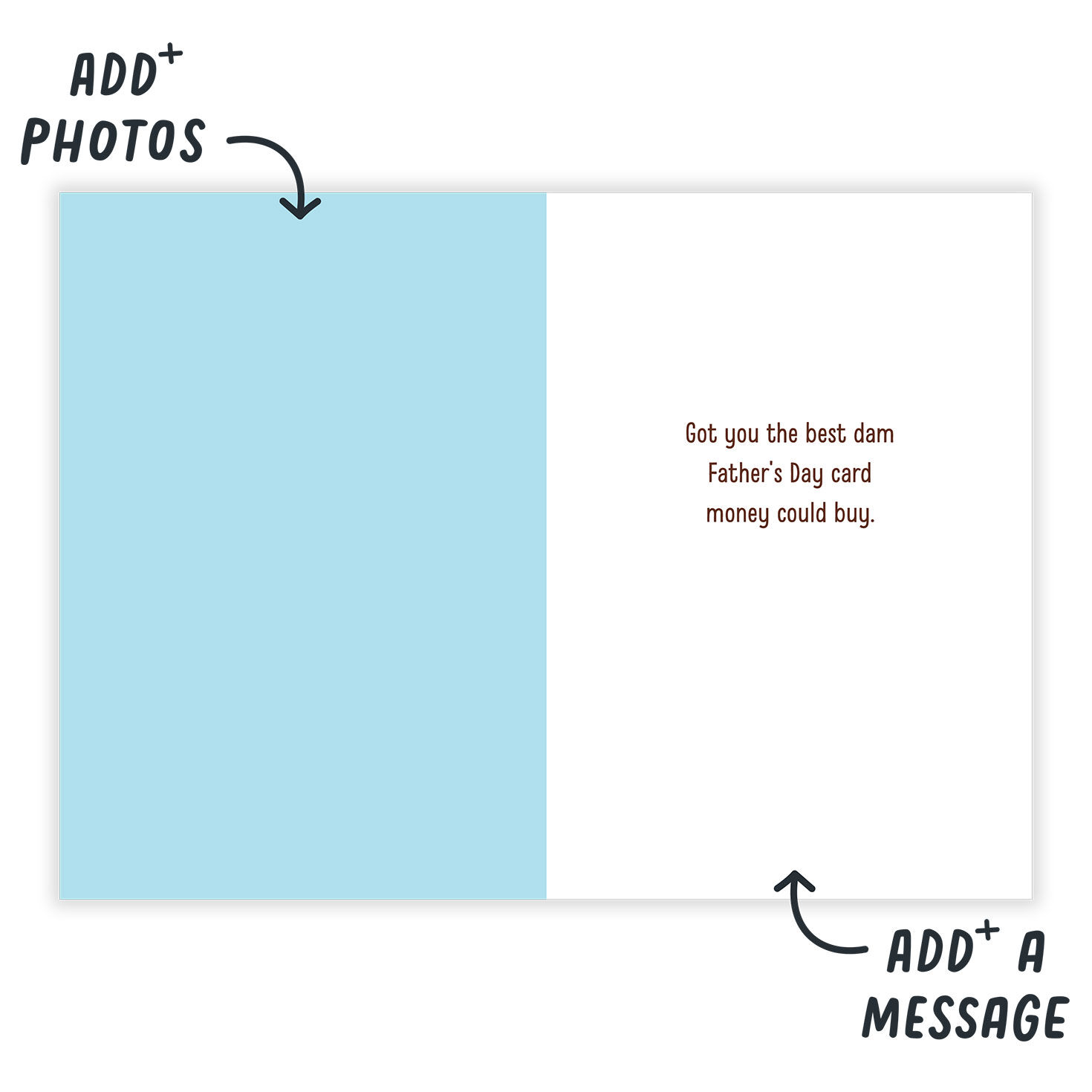 Beaver On Dam Personalized Father's Day Card  image number 3