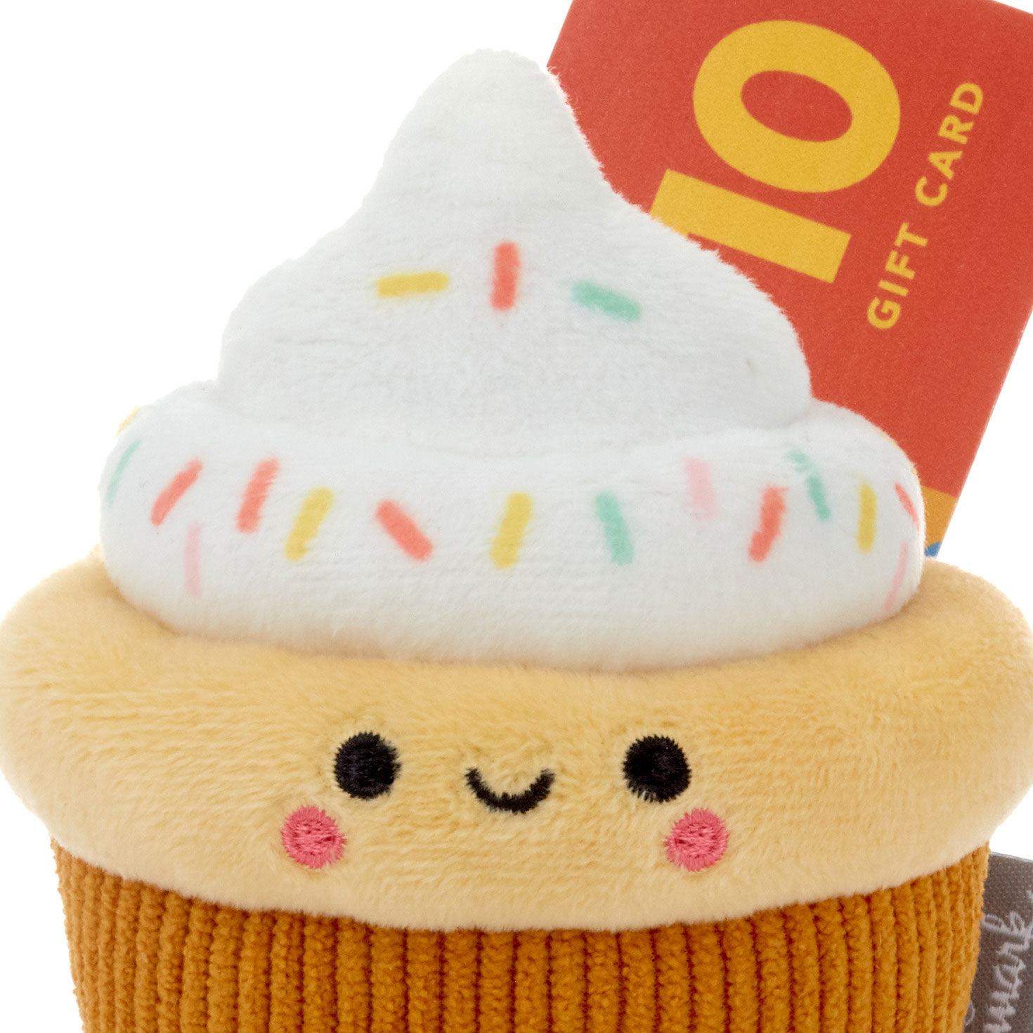 Plush Cupcake Gift Card Holder With Pocket closeup view image number 4