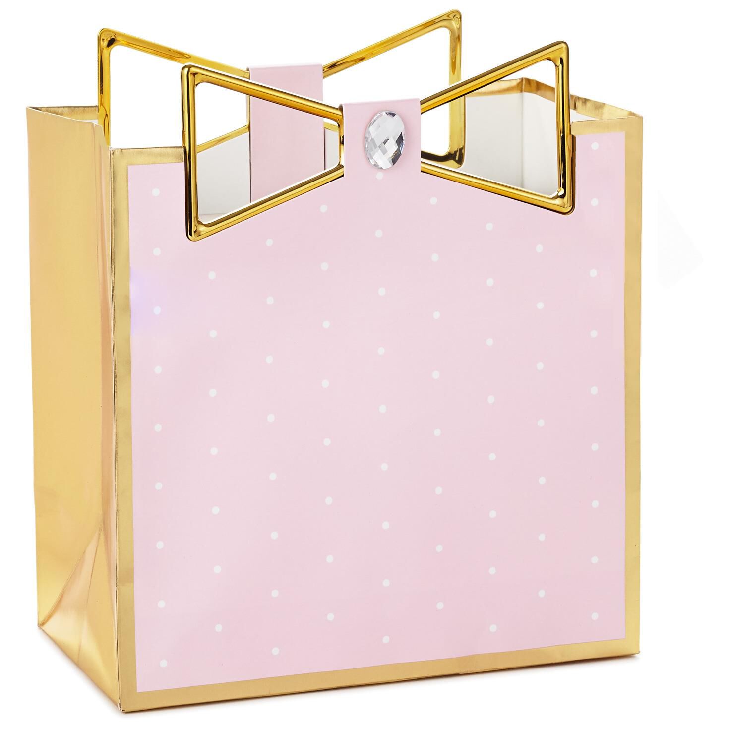 pink and gold bag
