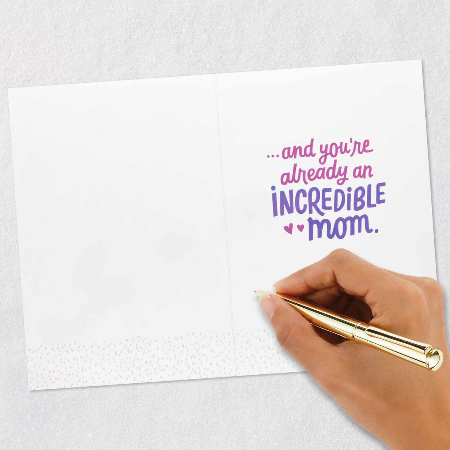 Gradient Lettering First Mother's Day Card for New Mom Signing card image number 6