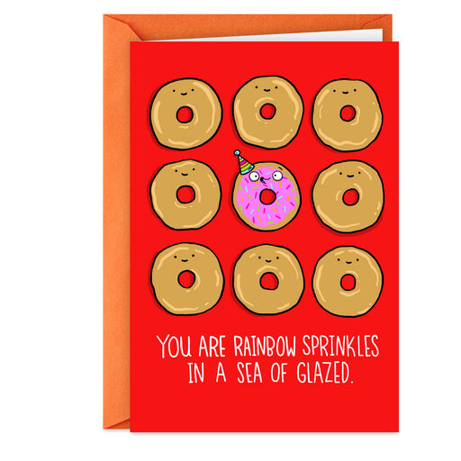 You're Rainbow Sprinkles Donuts Funny Birthday Card, 