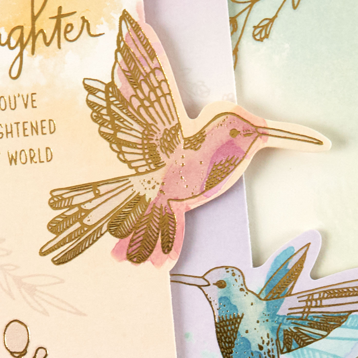 Hummingbirds and Flowers Daughter Birthday Card Card Front Detail image number 8