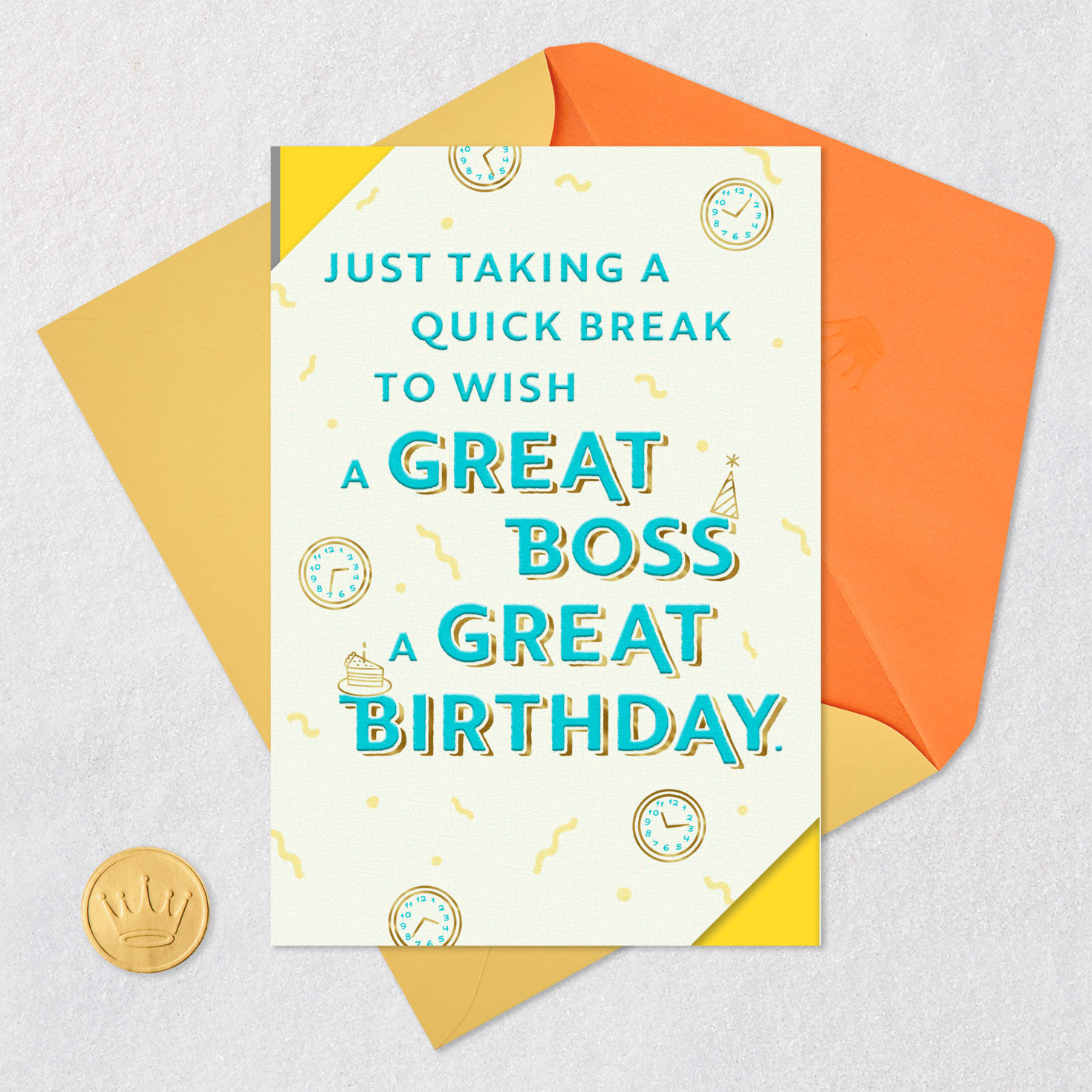 Just Taking a Quick Break Funny Birthday Card for Boss, , large image number 5