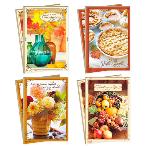 Assorted Happy Thanksgiving Cards, Pack of 8, 