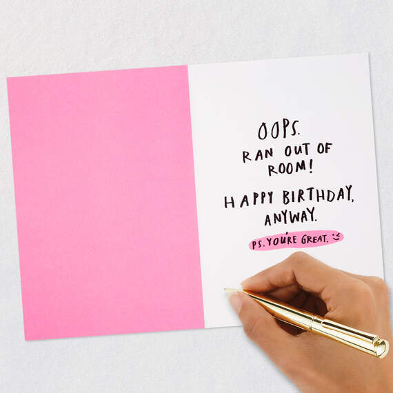 You're So Great I Ran Out of Room Funny Birthday Card, , large image number 6